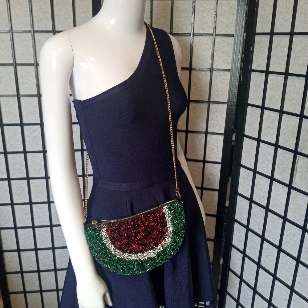 Sequin Crossbody Bag - Red, Green, Black